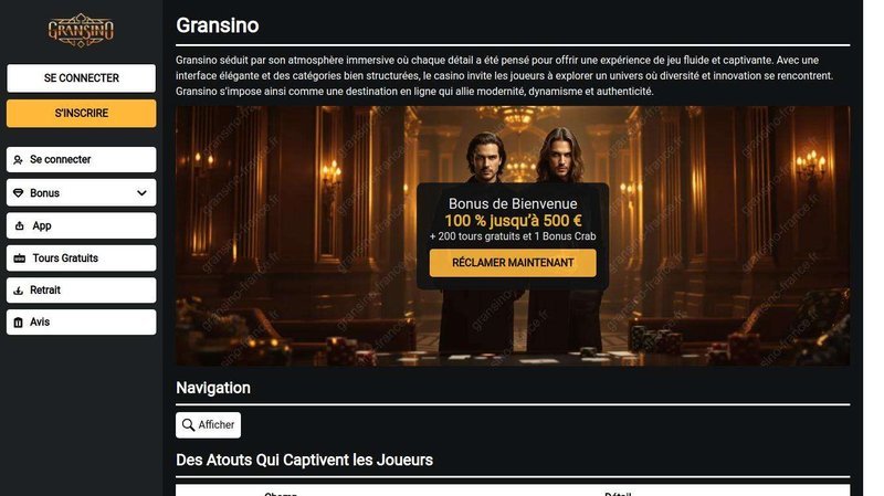 Découvrez le monde en ligne de Gransino Casino, leader en France, gransino casino login Découvrez le monde en ligne de Gransino Casino, leader en France, gransino casino login
